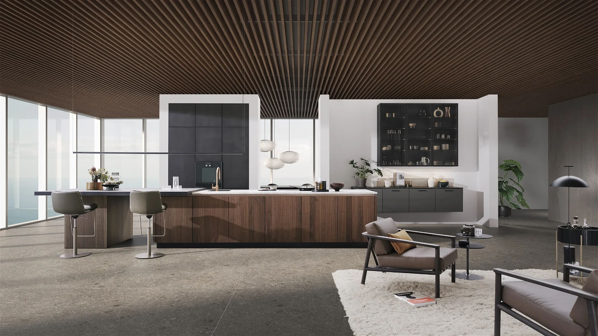 Modern Waterproof Kitchen Island Furniture