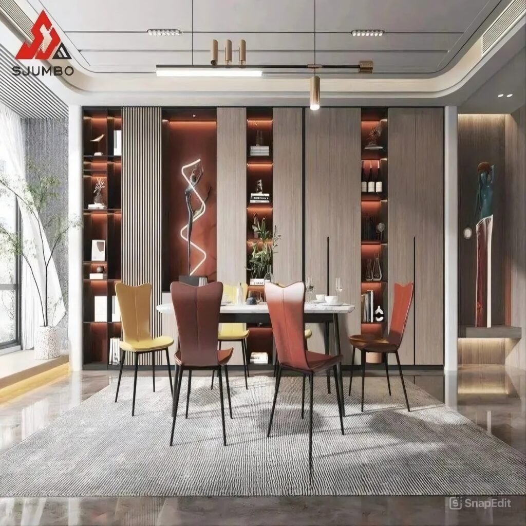 Glass Aluminum Wine Bar Cabinet