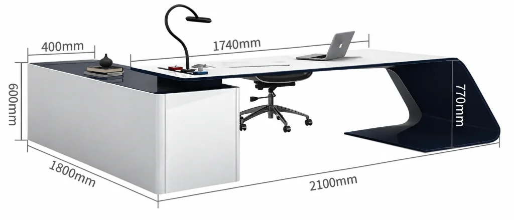 L-Shaped Executive Office Desk