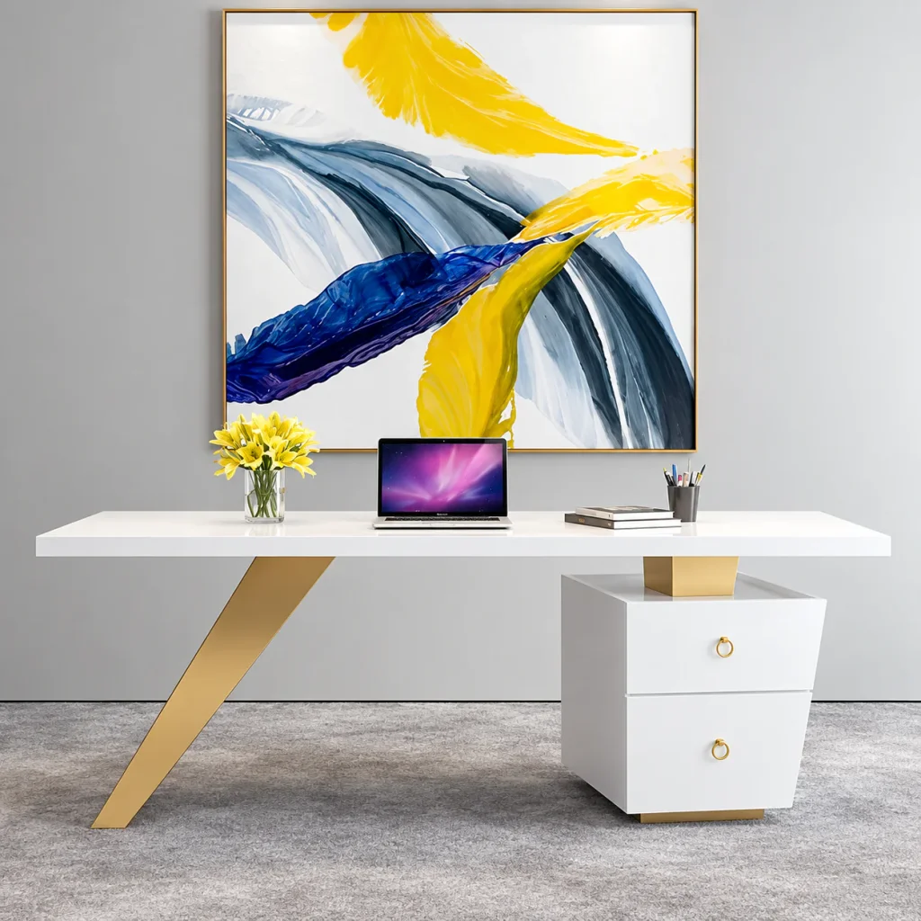 Minimalist Angled-Leg Office Desk