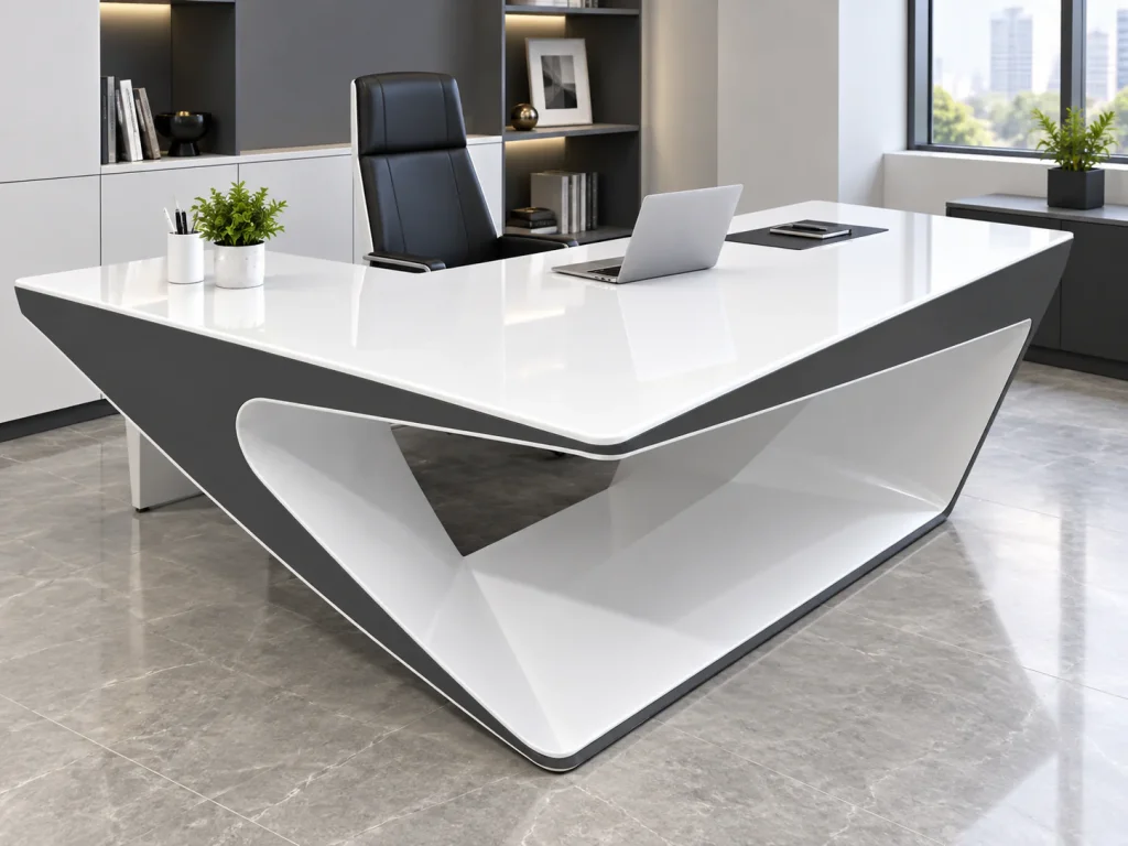 Modern L-Shaped Executive Desk